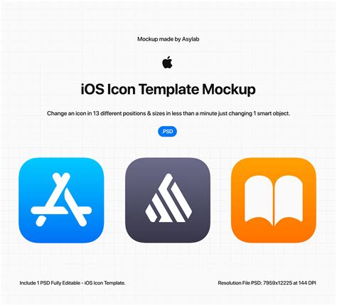 Ios App Icon Template Png Ios Icon Template Mockup Psd On Behance