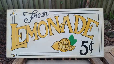 Vintage Lemonade Stand Sign Sweet Summer Event Decoration