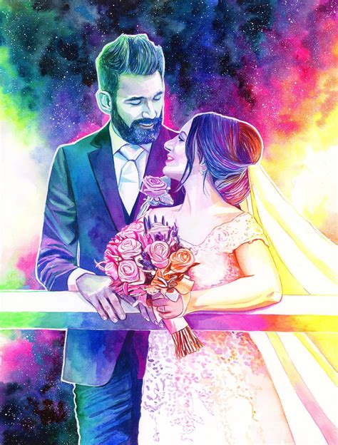 First anniversary gifts for husband paper. Husband gift CUSTOM PORTRAIT PAINTING First anniversary ...