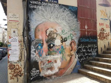 Saeed designed the alphabet that used the latin alphabet, as well as a few newly designed letters and some latin letters, to choose them proportionately to the flag of lebanese sounds, known as the lebanese alphabet. Said Akl Graffiti Vandalized in Gemmayze | Blog Baladi