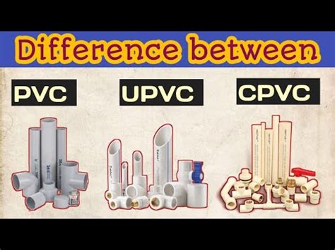 Hindi Difference Between Pvc Upvc Cpvc Pvc Vs Upvc Vs Cpvc Youtube