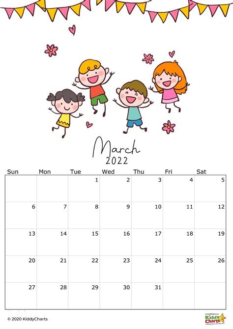 Downloadable Calendar Kids 2022 April 2022 Calendar
