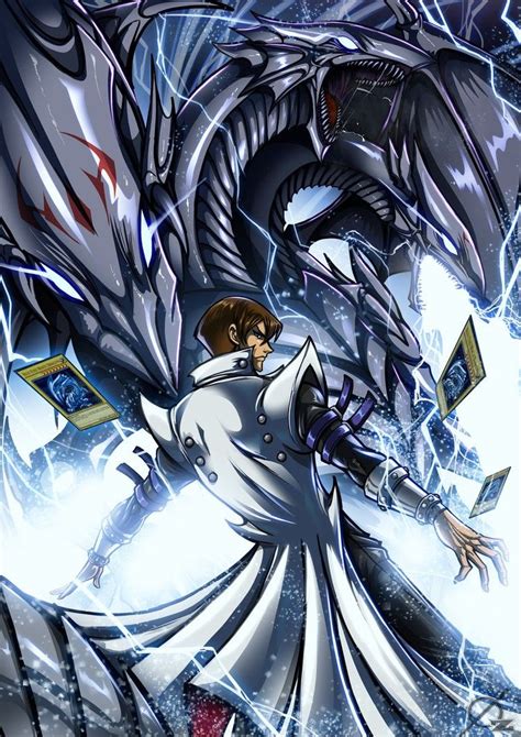 step kaiba and ultimate blue eyes white dragon anime yugioh monsters white dragon