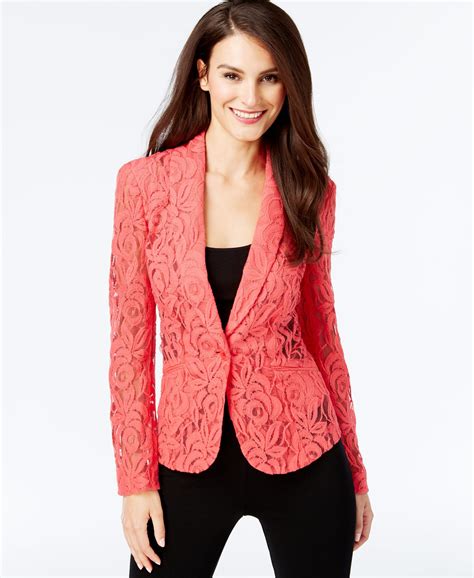 INC International Concepts Floral Lace Blazer Only At Macy S Jackets