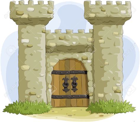 The Ancient Fortress With A Gate Ancient Vector Free Free Vector Images