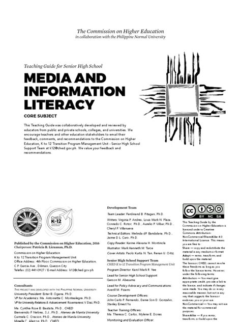 TG-Media and Information Literacy.pdf | Educational Technology | Information Literacy