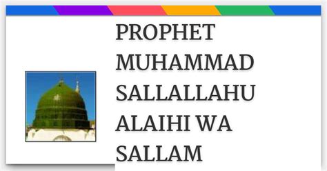 Prophet Muhammad Sallallahu Alaihi Wa Sallam