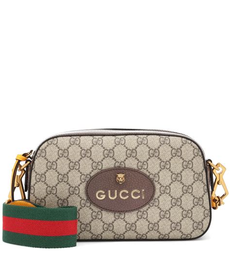 Gucci Gg Supreme Crossbody Bag In Brown Lyst