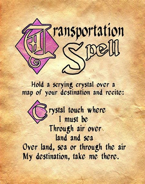 Teleportation Spell Magic Spell Book Spell Book Witch Books