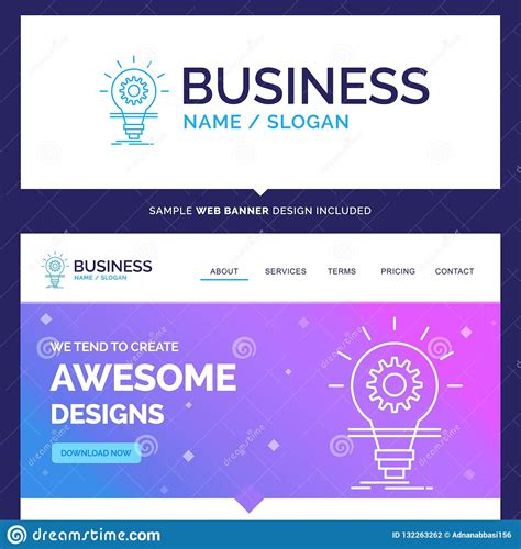 Beautiful Business Concept Brand Name Bulb Develop Idea Innov Stock