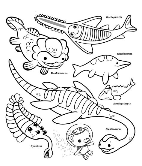 Octonauts Ocean Creatures Coloring Page Free Printable Coloring Pages