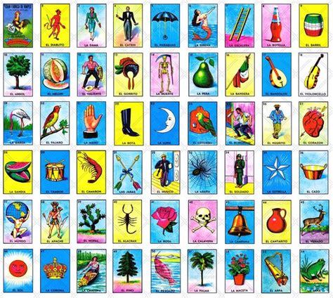 lotería mexicana single page digital image todas etsy españa loteria cards diy loteria