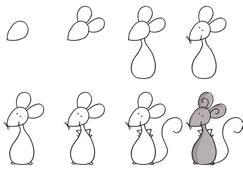 Un Pas à Pas Pour Dessiner Ma Souris Camille Piantanida Souris