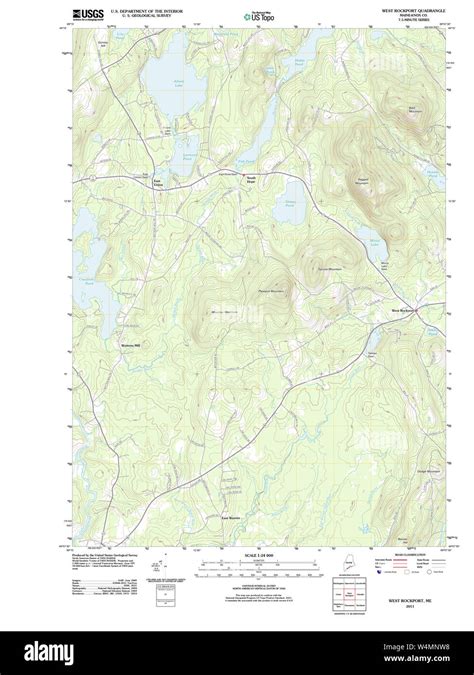 Maine Usgs Historical Map West Rockport 20110906 Tm Restoration Stock