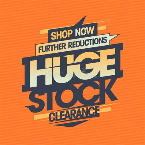 Huge Stock Clearance Further Reductions Sale Banner Or Flyer Stock