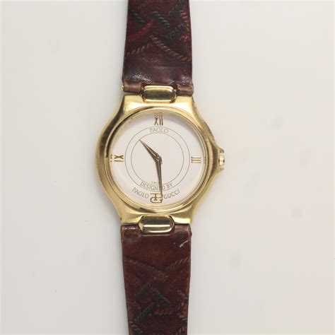 Gold Plated Paolo Gucci Vintage Watch Property Room