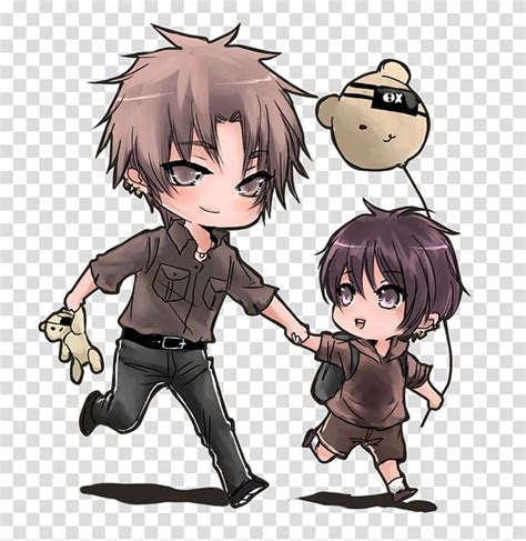 Anime Father Boy Chibi Son Anime Transparent Background Png Clipart