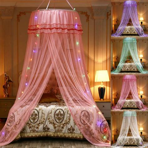 urmagic clearance princess dome mosquito net mesh bed canopy with led light strip bedroom luxury