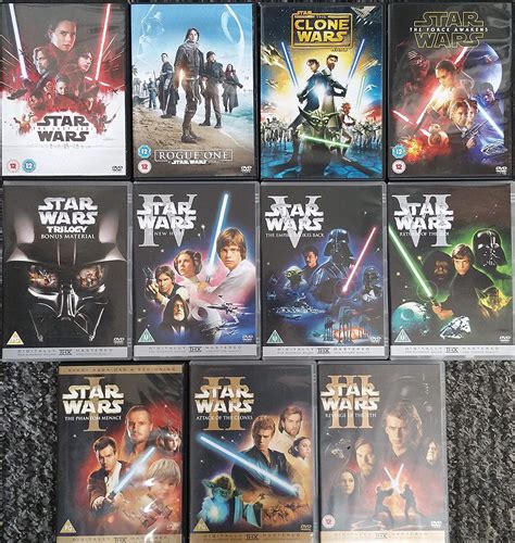 Star Wars 1 9 Dvd Set Episode I Viii Rogue One Clone Wars Bonus