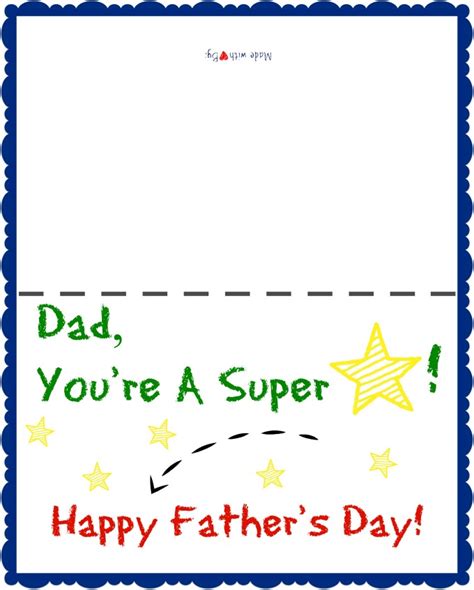 Father S Day Card Template Printable Printable Templates