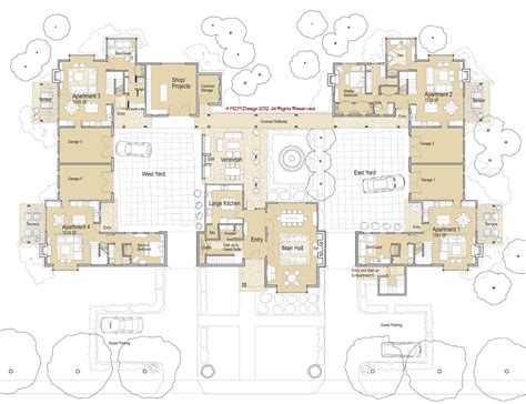 Mcm Design Co Housing Manor Plan Courtyard House Plans Country