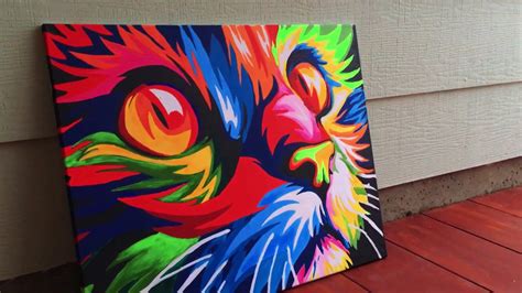 Cat Abstract Painting At Explore Collection Of Cat