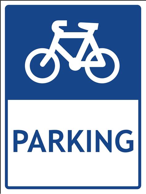 Bike Parking Symbol Sign New Signs