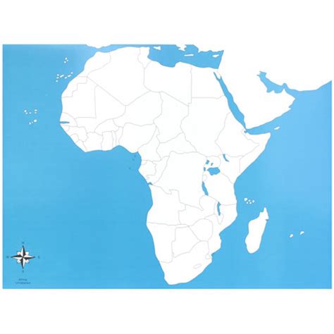 Africa Map Unlabeled Montessori Materials Thinkamajigs