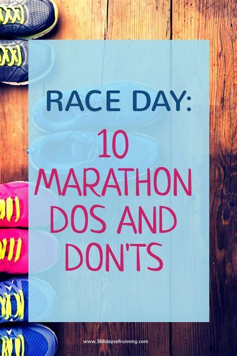 Race Day 10 Dos And Donts During A Marathon Training For A Marathon