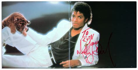 Lot Detail Michael Jackson Thriller Album Signed The