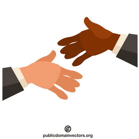 Handshake Black And White Hands Public Domain Vectors