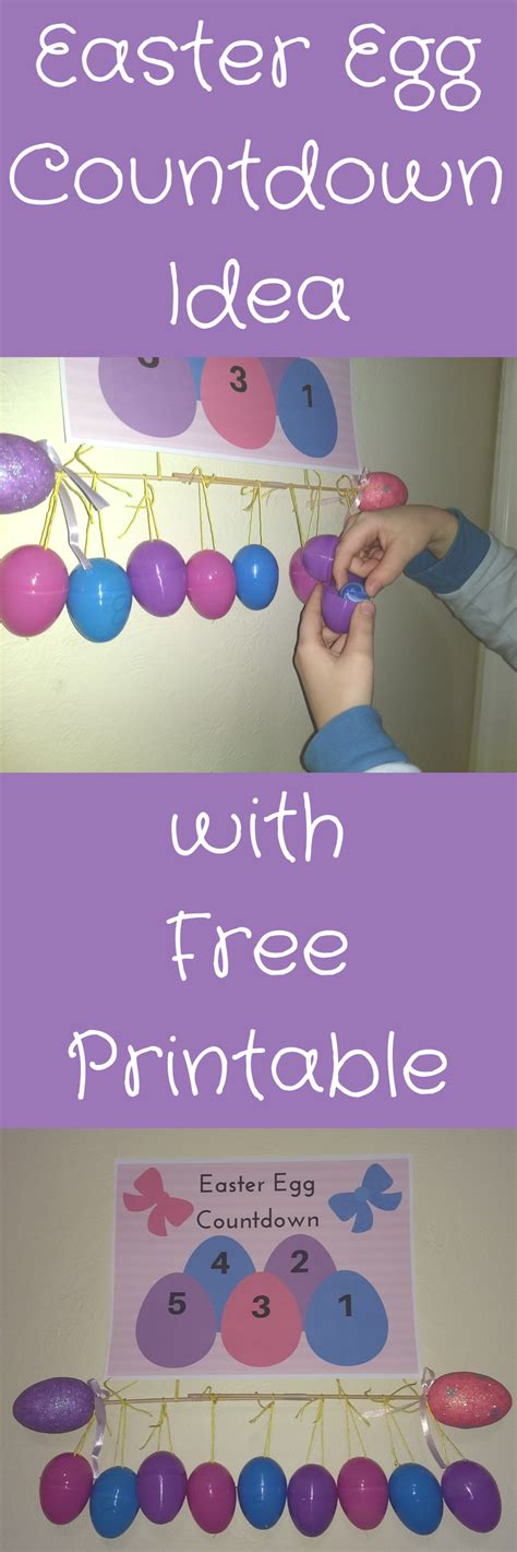 Diy Easter Egg Countdown With Free Printable Healthy Happy Thrifty