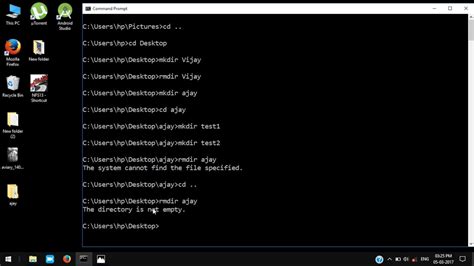 Windows Command Line Tutorial 4 Creating And Removing Directories Youtube