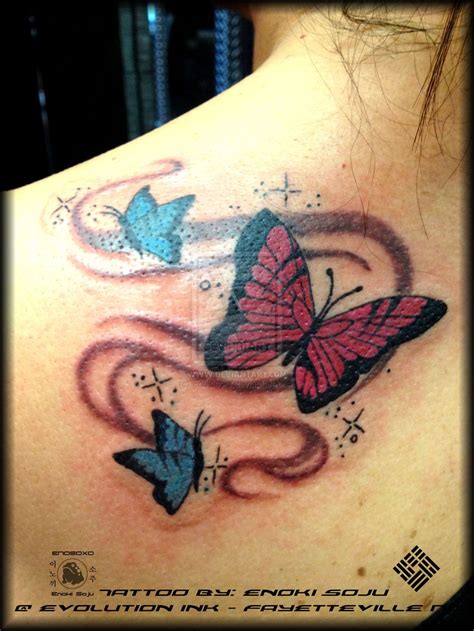 Butterfly Swirl Tattoo By Enoki Soju Swirl Tattoo Tattoos Butterfly