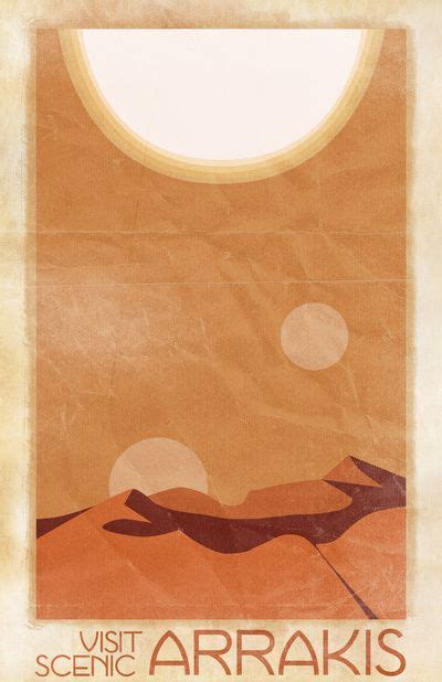 Visit Scenic Arrakis Distressed Vintage Travel Poster
