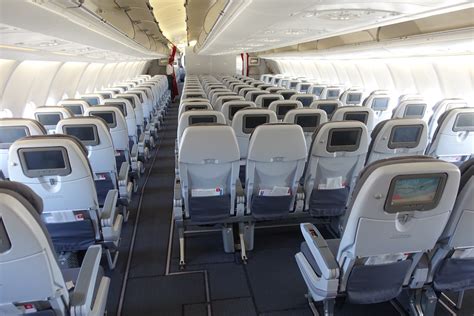 The legroom in economy looked pretty average. Air Belgium A340 Business Review I One Mile At A Time