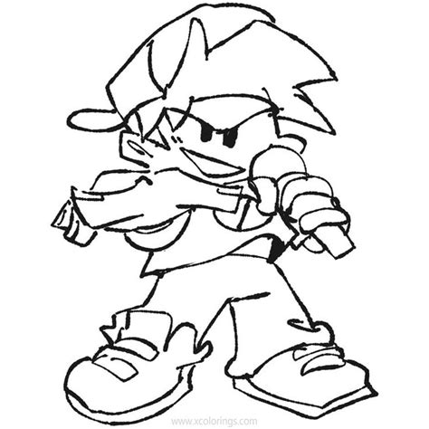 Game Friday Night Funkin Coloring Pages. in 2021 | Coloring pages