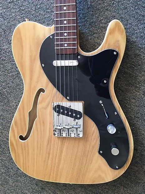 Jay Turser Telecaster Thinline F Hole 2015 Natural Wood Reverb