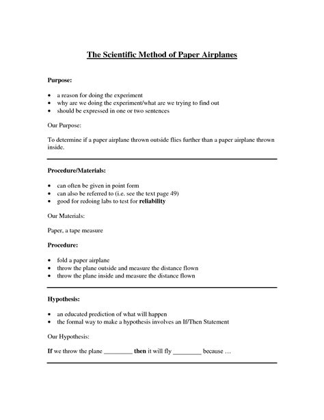 Example of an outline for a research paper: Scientific Method Research Paper Example - Research paper ...