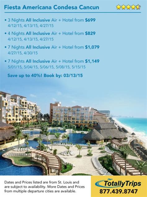 totallytrips travel agency fiesta americana condesa cancun all inclusive resorts funjet