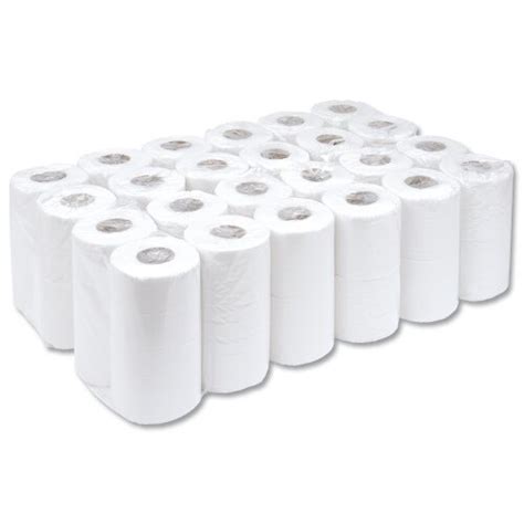White Box Toilet Tissue 2 Ply Paper Toilet Paper Rolls White Pack Of 48