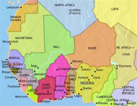 Map Of West Africa In 1215 Spread Of Islam Timemaps