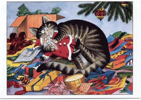 Set Of 4 B Kliban Cards Catnoel For Sale Cats Illustration Kliban