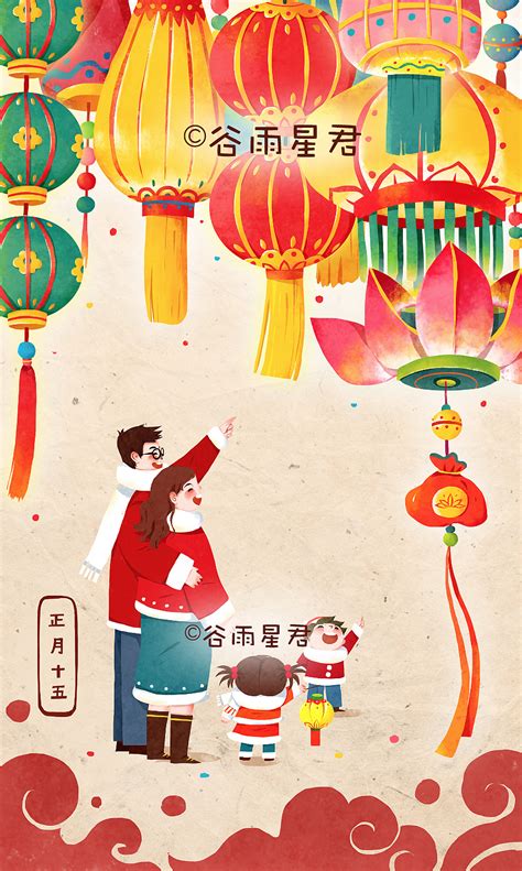 春节年俗系列插画 完整版 谷雨星君 站酷zcool