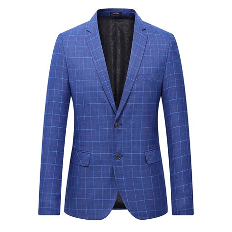 2018 New Brand Spring Masculine Blazer Men Stripe Grid Fashion Slim Fit Suit Men Casual Solid