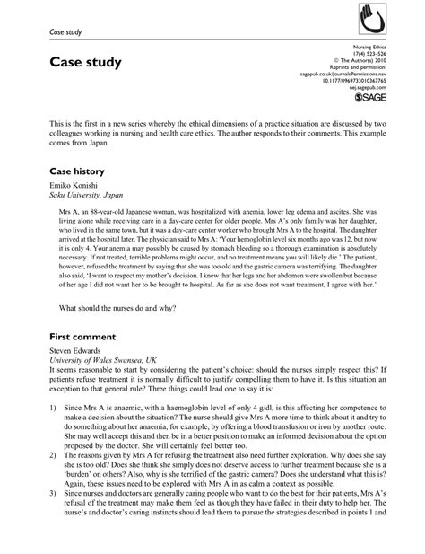We did not find results for: Patient Case Study Examples Nursing - Safe sustainable and productive staffing: case studies