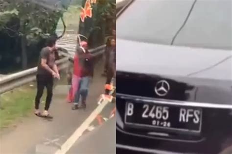 Viral Aksi Koboi Pengendara Mercy Berpelat RFS Di Jalan Tol Tangerang