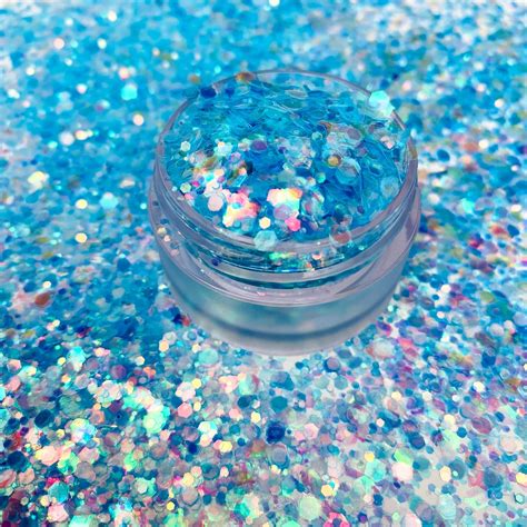 Biodegradable Chunky Glitter 50g Blue Iridescent Pro Glitz