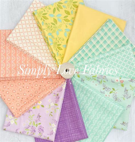 adel in spring fat quarter bundle 11 fabrics by sandy gervais for riley blake designs