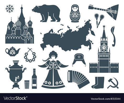 Russian Icons Royalty Free Vector Image Vectorstock